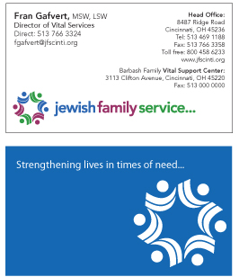 Jewish Family Services business card